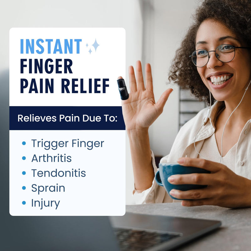 Dr. Frederick's Trigger Finger Splint - 2 ct - HSA/FSA - Pinky & Thumb - Padded Brace for Arthritis, Mallet Finger, Tendonitis, Trigger Thumb - Adjustable, Doctor-Developed - Small Black - BeesActive Australia
