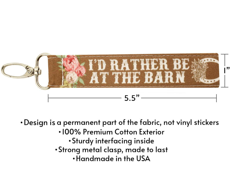 Horse Gifts For Women, Horseshoe Keychain, Equestrian Accessories, Country Girl, I'd Rather Be At The Barn - BeesActive Australia