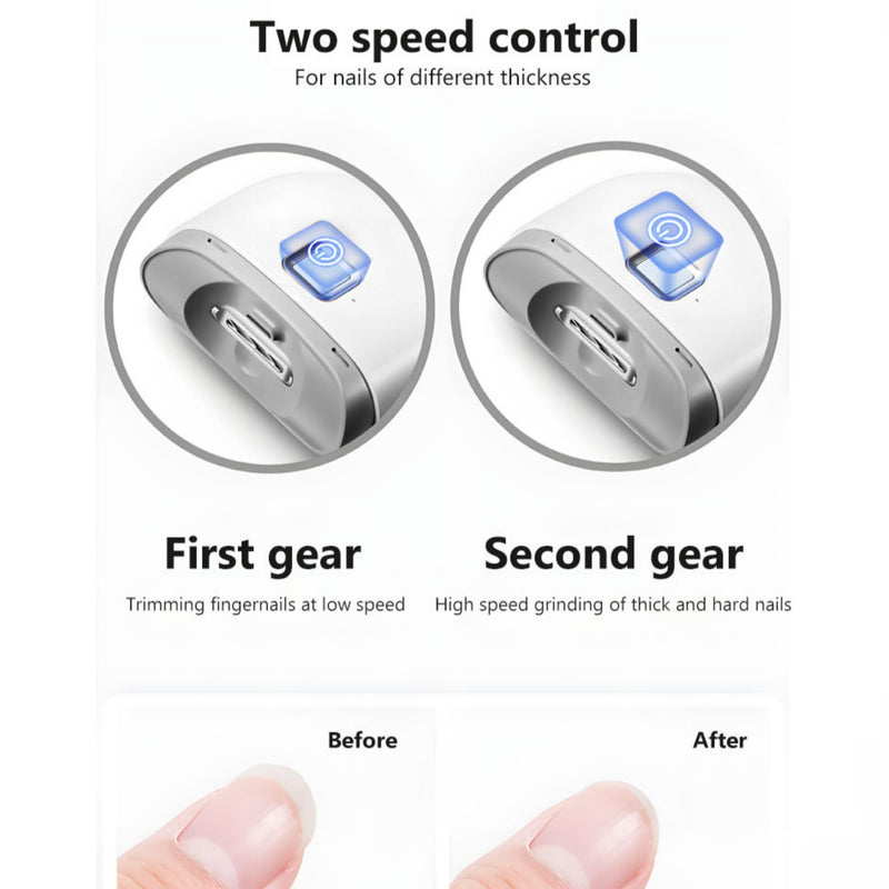 New Rechargeable Electric Nail Clippers for Adults, Kids & Babies – Lightweight, Dual Speeds, Ultra-Quiet, Built-in Storage, Portable,Durable & Modern.