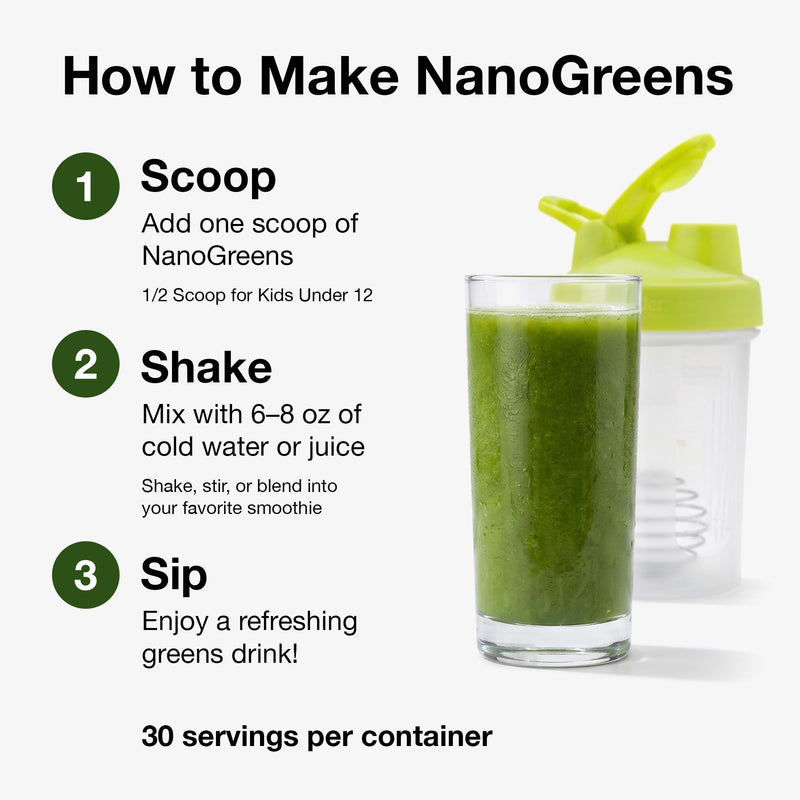 Biopharma Scientific NanoGreens Superfood Greens Powder (Strawberry) | Supports Immunity & Digestion, 55 Organic Ingredients, Spirulina & Chlorella, Third-Party Tested, Plant-Based, 30 Servings Strawberry