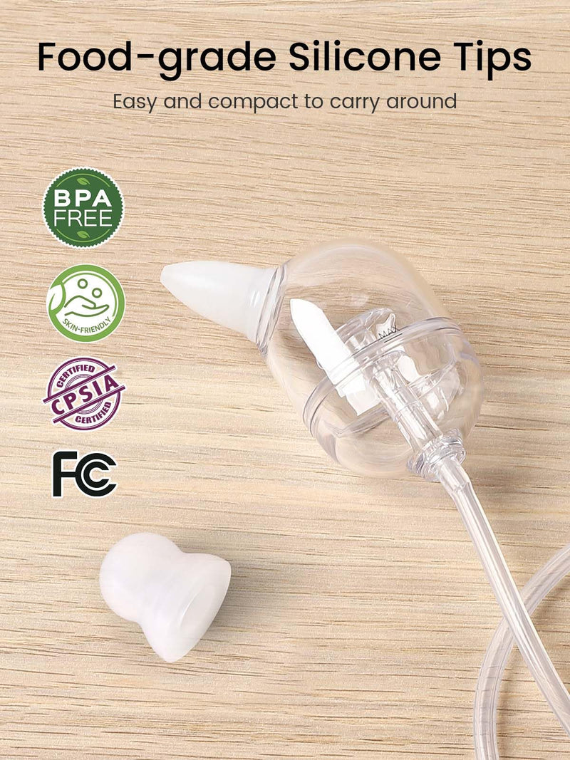GROWNSY Electric Nose Suction for Baby, Hospital-Grade Nasal Aspirator with Night Light,Soothing Lullabies, Baby Nose Sucker with 9 Adjustable Suction Levels Grey Standard