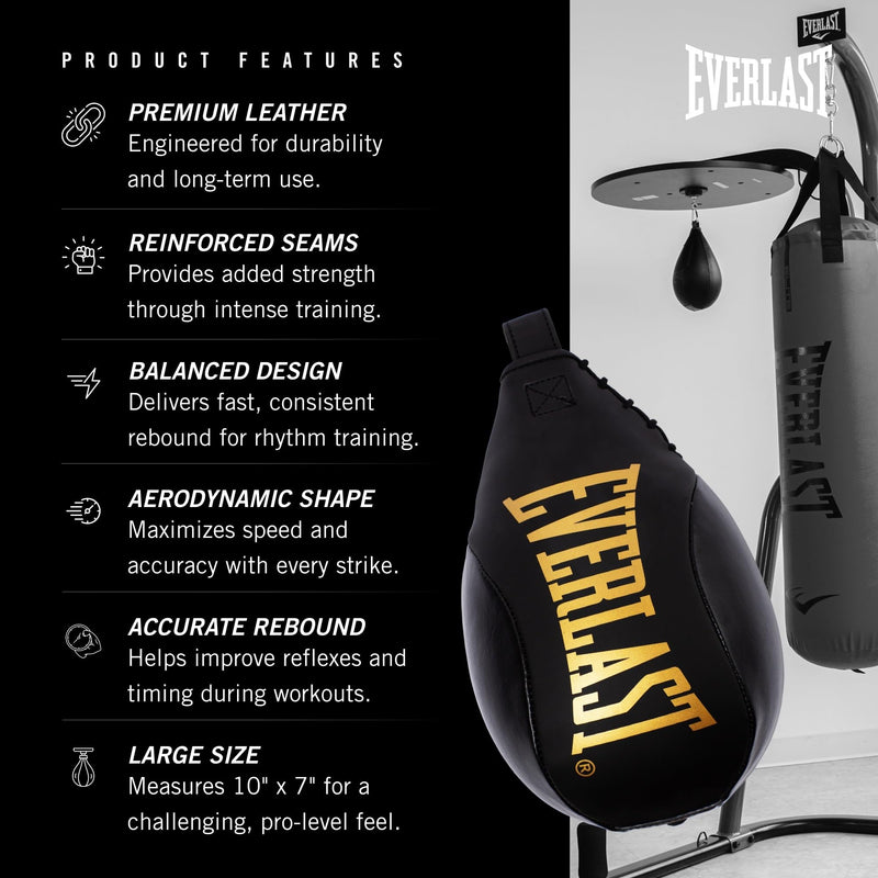 Everlast Speedbag - Heavy-Duty Swivel Speed Bag for Boxing, Training & Cardio Bag Only Bag - Elite