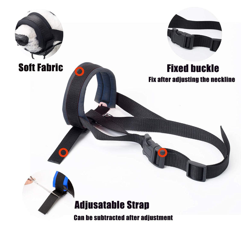 ILEPARK fabric muzzle to stop dogs from biting, barking and chewing, adjustable neck, breathable (M, black) M black - BeesActive Australia