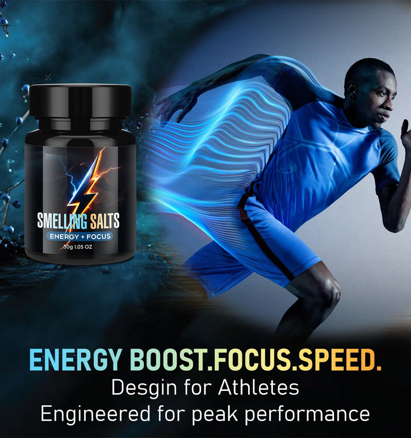 Powerful Salts for Athletes, Activate Before Smelling, Salts for Wake-up Athletes in Powerlifting, Football and Fitness - Instant Energy, Boosted Focus & Extra Strength | BLUE-30g-6