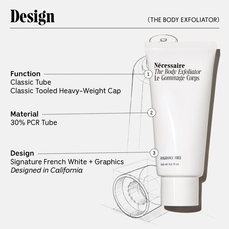 Nécessaire The Body Exfoliator. Eucalyptus. AHA/BHA/PHA. Resurface Skin. Smooth KP and Rough Patches. Hypoallergenic. Dermatologist-Tested. 180 ml / 6.1 fl oz - BeesActive Australia