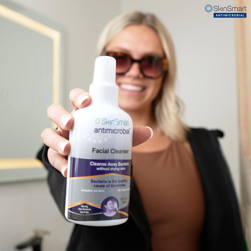 SkinSmart Facial Cleanser for Breakouts, Targets Bacteria for Post-Workout Pimples, Blemishes and Sweat Irritation; 8 oz Spray, Safe for All Ages: Adults and Teens - BeesActive Australia