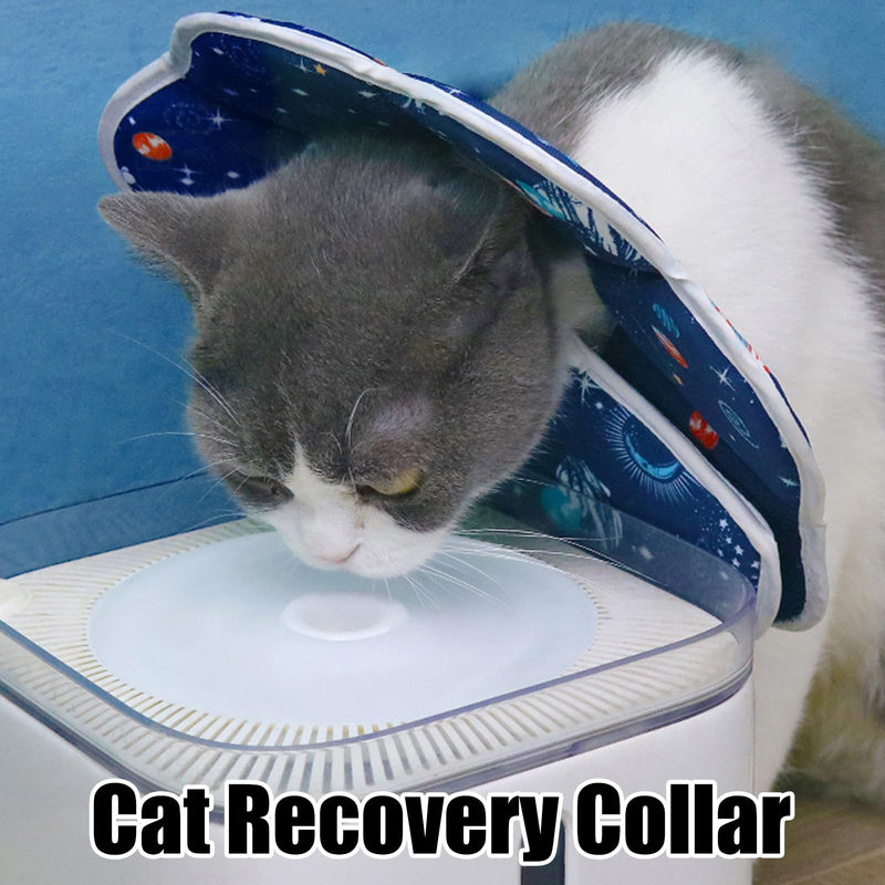 Cat Collar to Stop Licking Post Surgery Adjustable Cat Cone Collar Soft Foldable 19-25cm Neck Circumference Elizabethan Collar for Cats Kittens Puppies M - BeesActive Australia