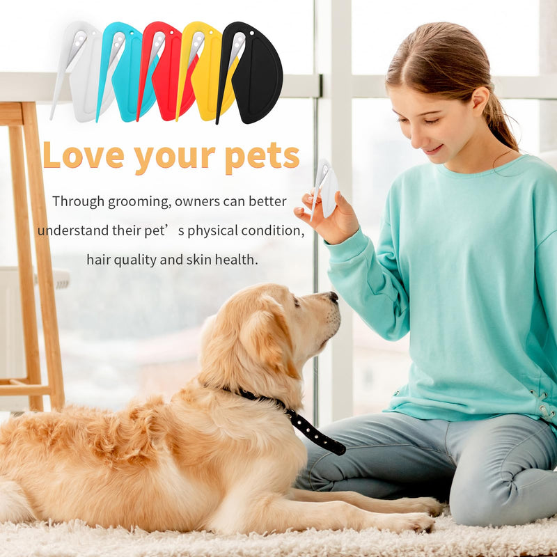 5pcs Pet Knotting Comb，De Knotting Comb for Cats，Dog，Multifunctional Pet Grooming Tool,Pet Hair Removal Tool，Pet Knotting Comb for Medium to Long Hairs for Removing Tangled and Loose Hair - BeesActive Australia