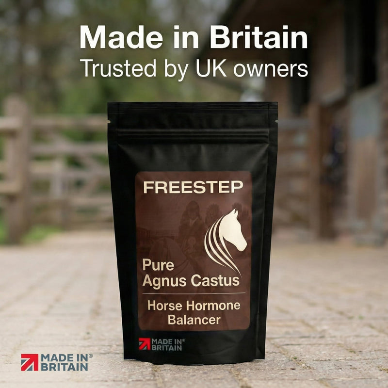 Pure Agnus Castus | Natural Mare Calming and Hormonal Support for Horses | Pure Vitex Chasteberry Powder for Behaviour Balance and Moody Mares | Horse Temperament 500g | 4 Month Supply
