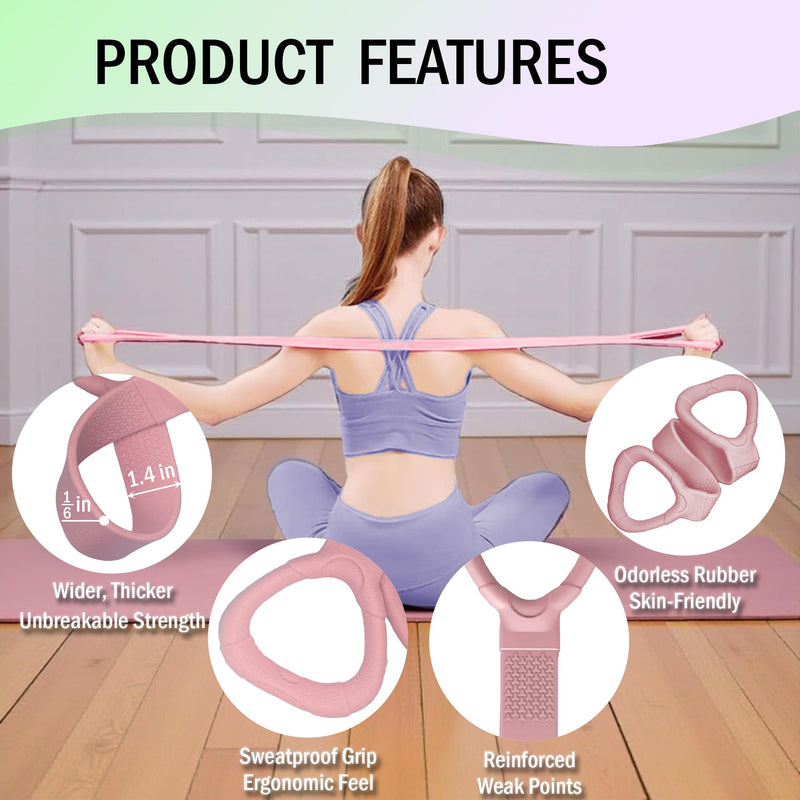 Full Body Resistance Bands Set for Women & Men, Professional Upper & Lower Body Workout Bands for Arms, Legs, Glutes, Yoga, Strength Training, Home Gym Fitness Equipment GreenPurple 4pcs - BeesActive Australia