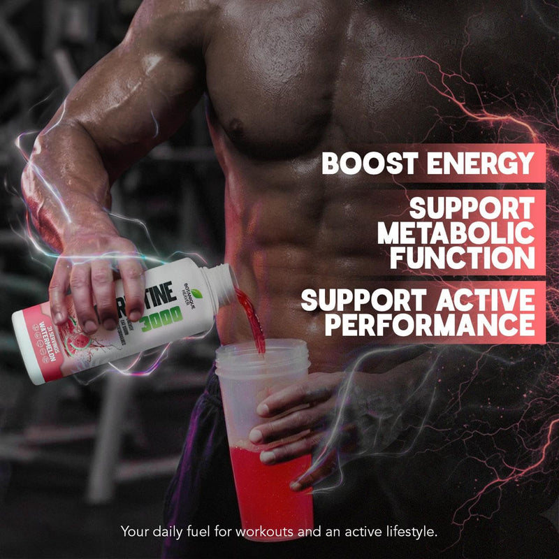 L-Carnitine Liquid 3000mg Per Serving | High Strength Liquid Carnitine | Energy & Metabolism Support | 31 Servings | Sugar Free, Vegan | Watermelon