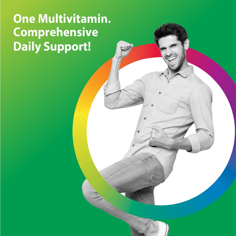 Rainbow Light Multivitamin for Men | 120 Capsules | Made with Organic Fruits and Vegetables | Supports Immune and Bone Health | Includes a Prebiotic & Probiotic Blend Certified Men's 120 Count (Pack of 1)
