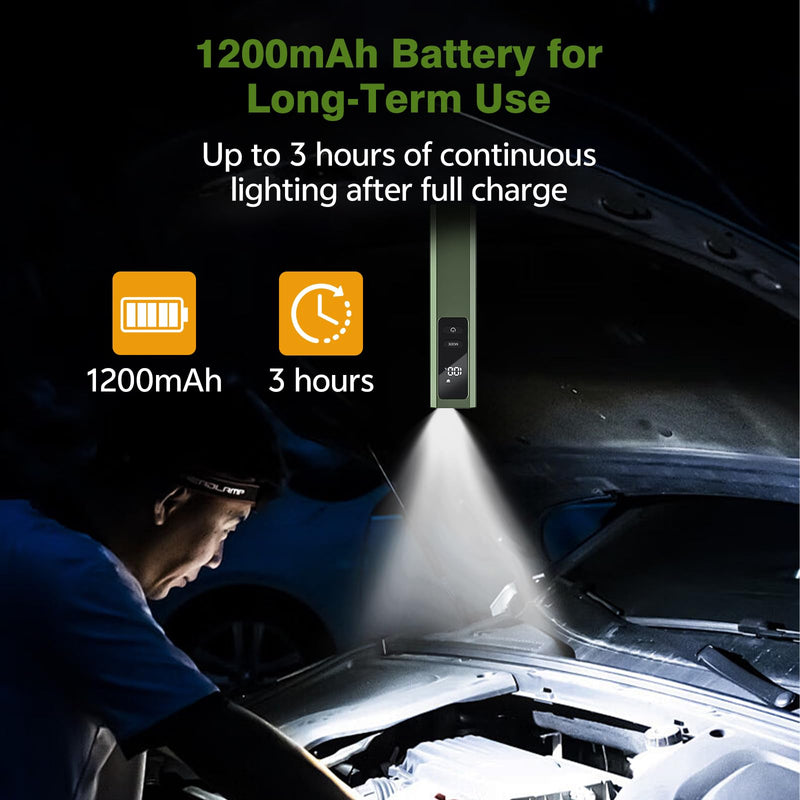 EDC Flashlight 4 in1 Magnetic Flashlight High Lumens Work Light with Green Beam & UV & Warning Light Combo EDC Flashlight Rechargeable LT-010 (Green) - BeesActive Australia
