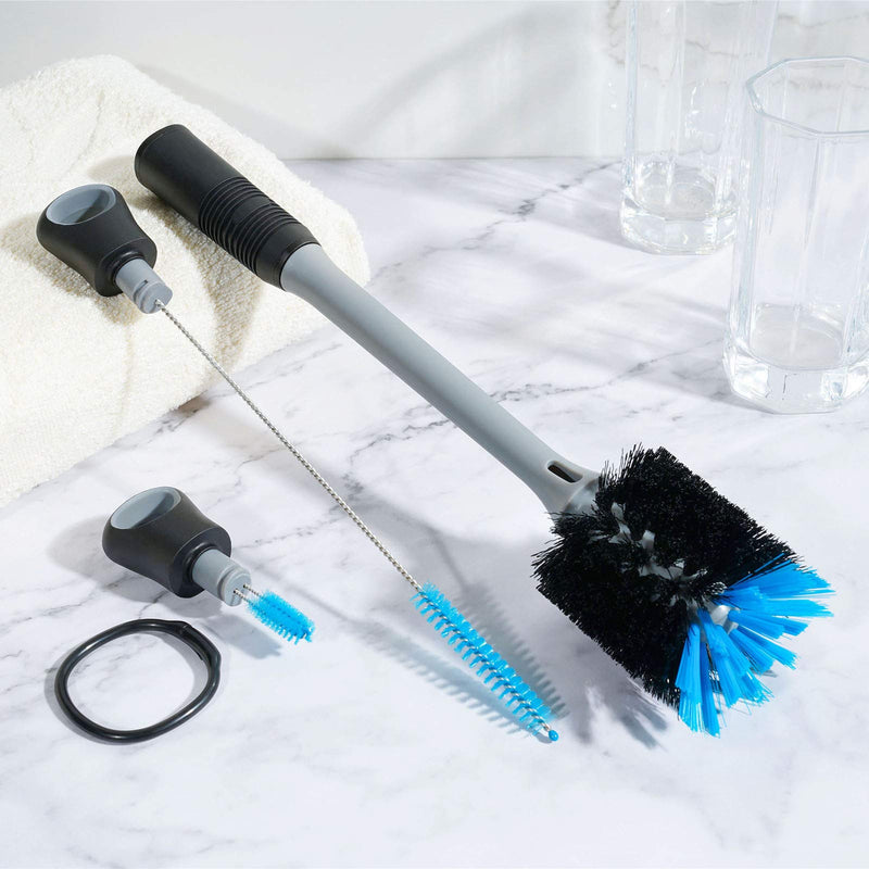 3-in-1 Bottle Brush with Straw Cleaning Brush and Nipple Cleaner, Long Handle Water Bottle Scrubbing Brush, Built for Cleaning Sport Bottles, Baby Bottles, Coffee Mugs, Flask - BeesActive Australia