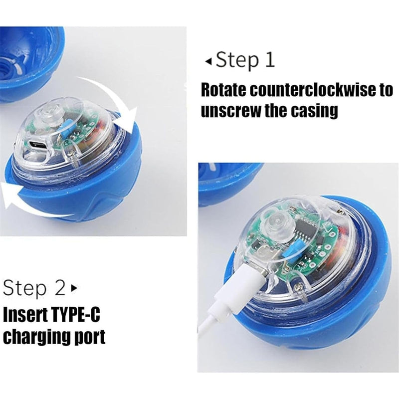 Shake Ball Toy for Dogs, Shake Ball Dog Toy, 2025 New Shaking Dog Ball Toy, Automatic Shake Ball Dog Toy for Small, Medium, and Large Dogs (Orange+Blue) Orange+Blue - BeesActive Australia