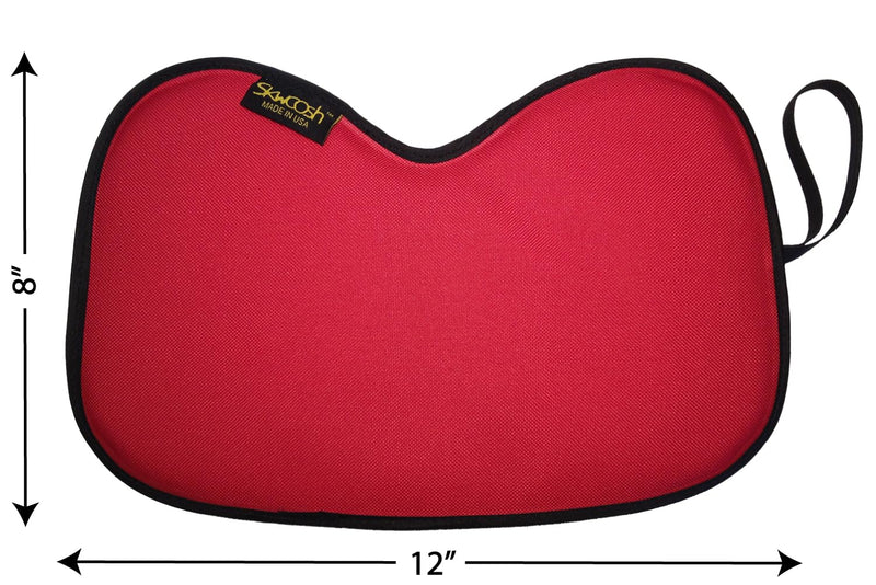 Skwoosh Dragon Boat Gel Pad for Rowing, Sculling, Sweep, Concept2, Ergo Training, WaterRower | Made in USA Red