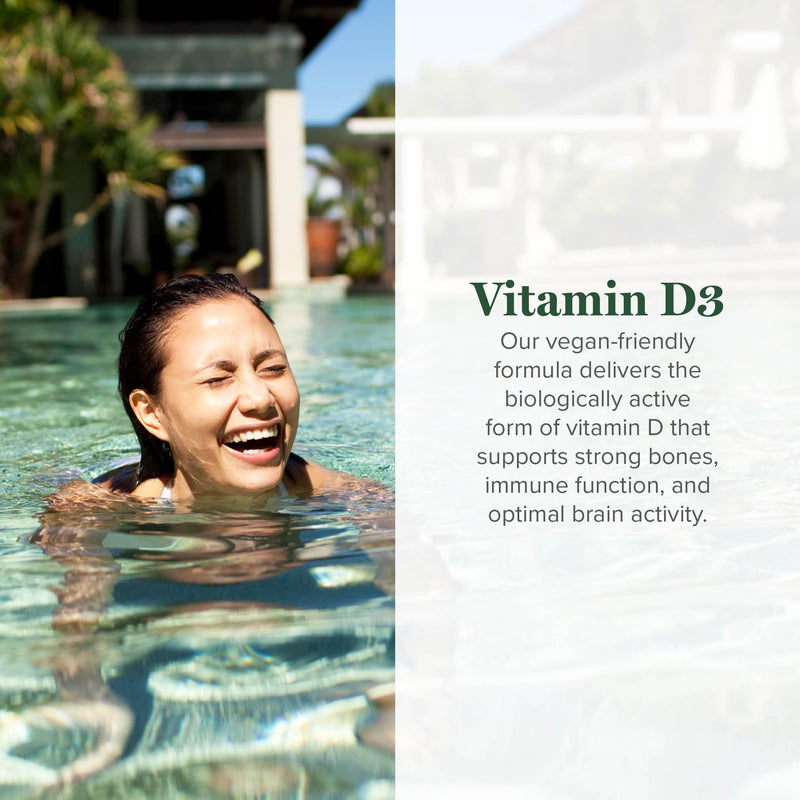 Vitamin D3 5000 IU Liquid Drops, Vegan, Immune & Bone Support (2 Oz) 2 Fl Oz (Pack of 1)