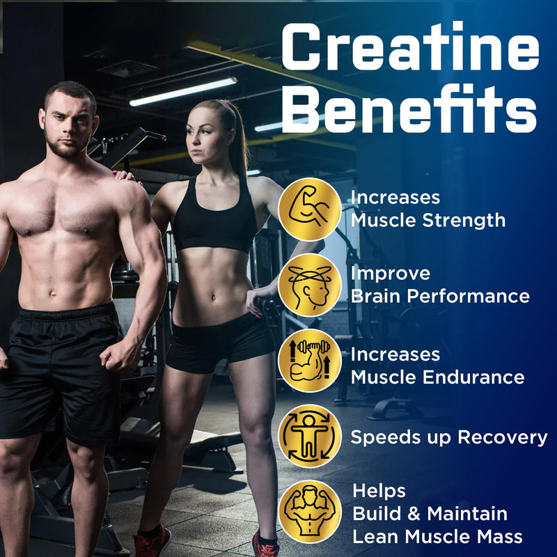 Creatine Monohydrate Gummies, Creatine for Women & Men, Pre Workout Creatine Monohydrate Gummies with Taurine, Vitamin B6 & B12 for Muscle, Strength, Energy, Endurance, Vegan, Organic, 60 Count 60 Count (Pack of 1)