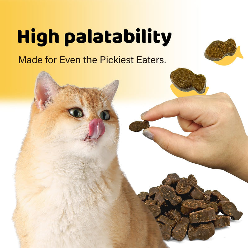 iPaw L-Lysine Chews for Cats, Daily Immune and Respiratory Support for Cats, Lysine Treats Supplement, Made in USA, Chicken Liver Flavor (70 Chews) 1 Jar