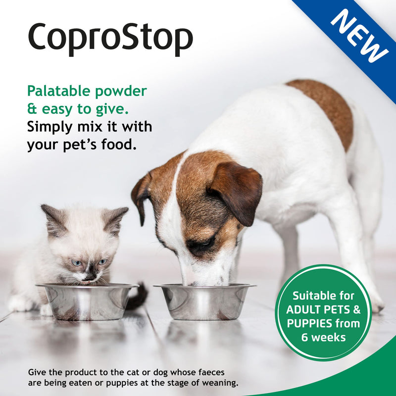 Vetark | CoproStop Stool Repellent Powder for Adult Cats & Dogs | Easy to give | Reduces bad breath | Puppies from 6 weeks of age | 50g