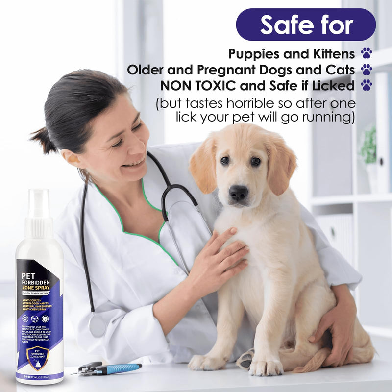 No Chew Spray for Dogs. 175ML Bitter Apple Spray for Dogs to Stop Chewing. Effective Anti Scratch Furniture Protector. Anti Chew Spray for Dogs Puppies. Alcohol Free & Non-Toxic, Indoor & Outdoor Use - BeesActive Australia