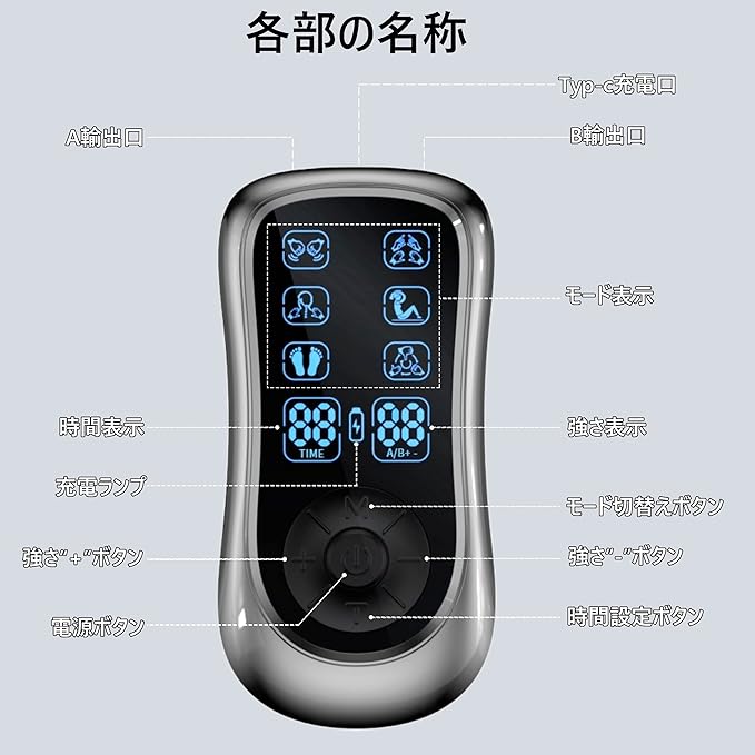 SENPPLE EMS Microcurrent Care Muscle Training Goods, 6 Modes, 19 Step Strength, Full Body Muscle Stimulation, Applicable Before and After Exercise, Ultra Lightweight, Perfect Gift for Parents on Birthdays, Mother's Day, Father's Day - BeesActive Australia