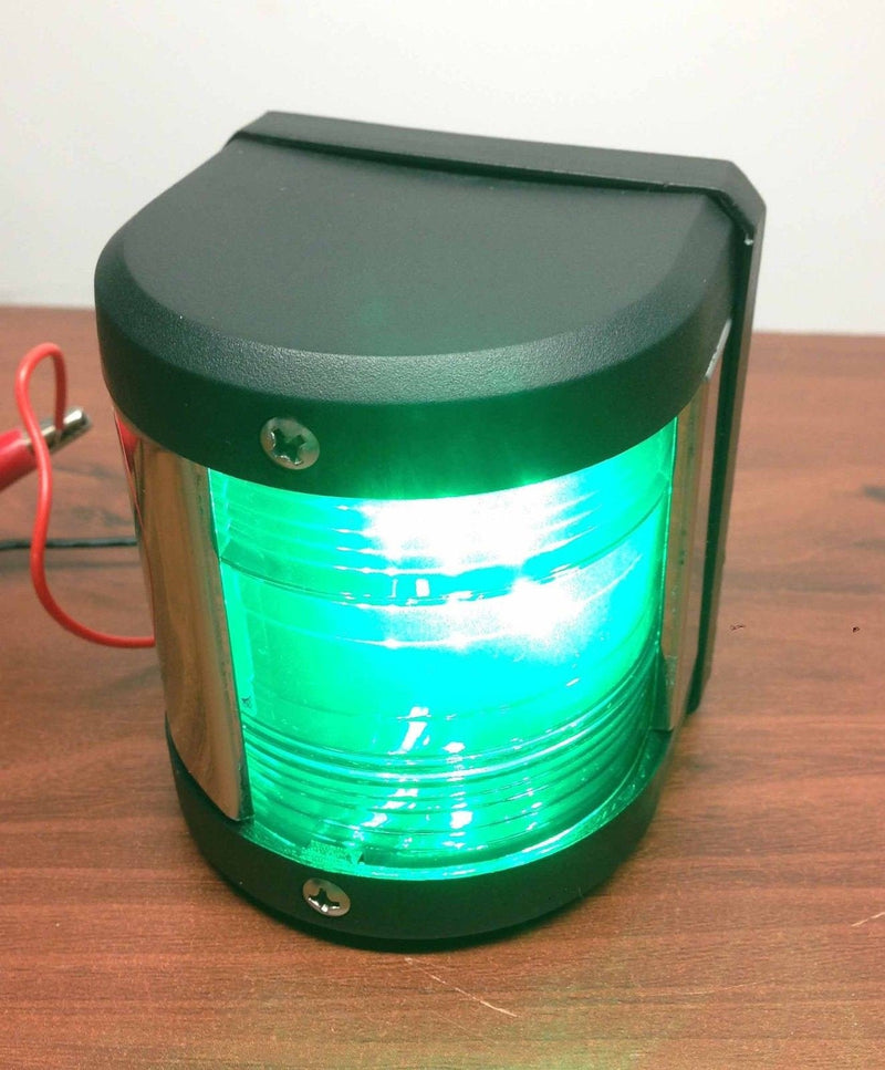 Pactrade Marine Boat Pontoon LED Navigation Light Black ABS Plastic Housing Boats Up to 12M Waterproof IP:66 Surface Mount 2NM (Green and Red (Individual)) Green and Red (Individual)