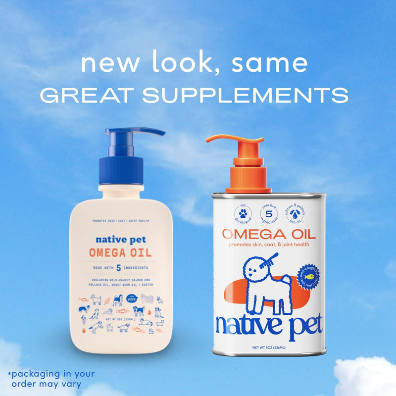 Native Pet Probiotic for Dogs & Omega Oil for Dogs| Vet Created Probiotic Powder for Dogs for Digestive Issues | 8 Oz. Omega Oil & 8 Oz. Probiotic - PawsPlanet Australia