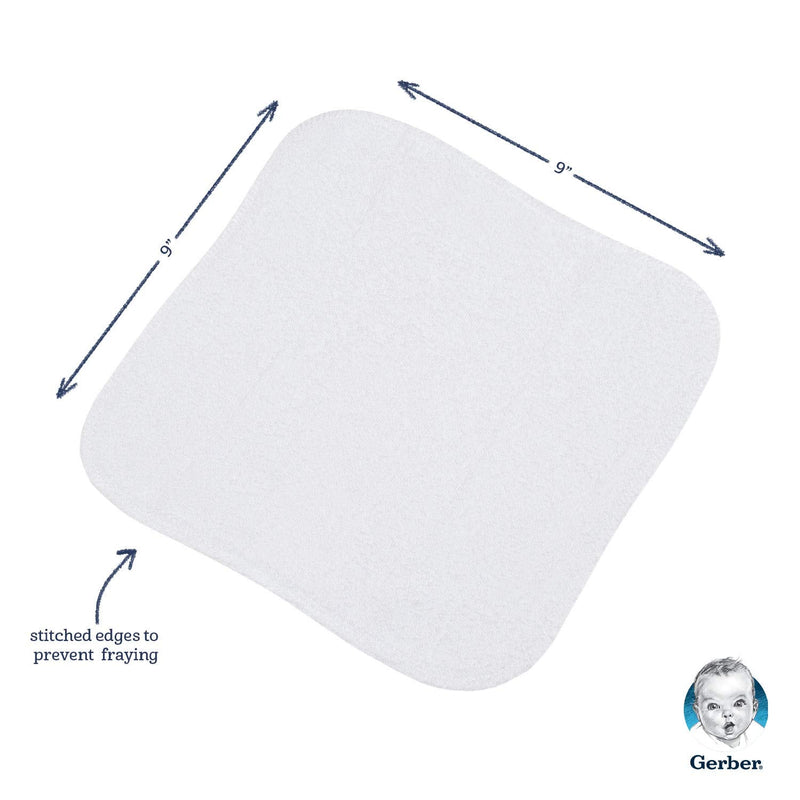 Gerber Washcloth, White, 6-Count 6 Count (Pack of 1) - BeesActive Australia