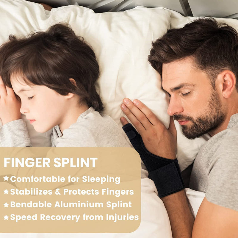 Trigger Finger Splint, Pinky Finger Splints for Broken Fingers, Little Finger Brace Wrist Support for Carpal Tunnel Arthritis Tendonitis Small
