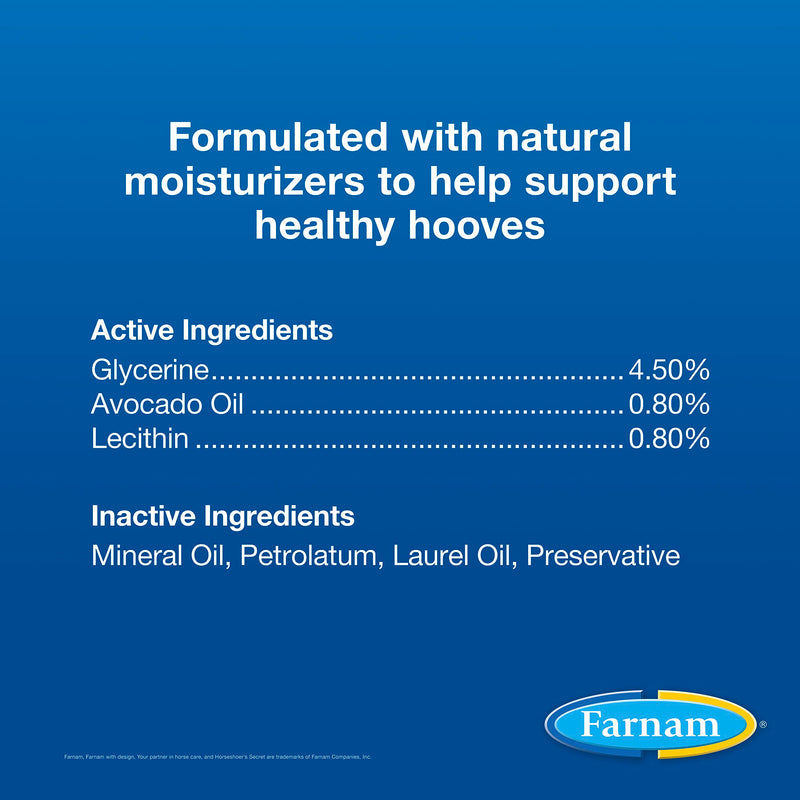 Farnam Horseshoer's Secret Deep-Penetrating Hoof Oil for Horses, Conditions Dry Hooves and Prevents Cracks, Splits and Contracted Heels, Contains Avocado Oil, 32 Oz. - BeesActive Australia