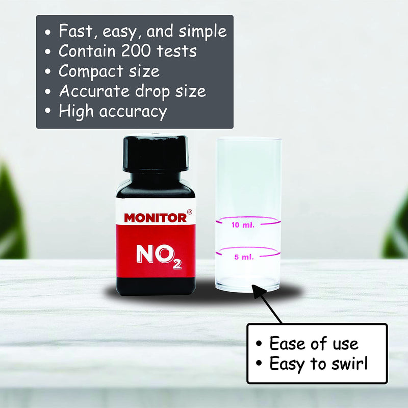 Monitor Nitrite Test KIT (200 Tests) - Monitor Aquarium and aquaculture Water Quality - BeesActive Australia