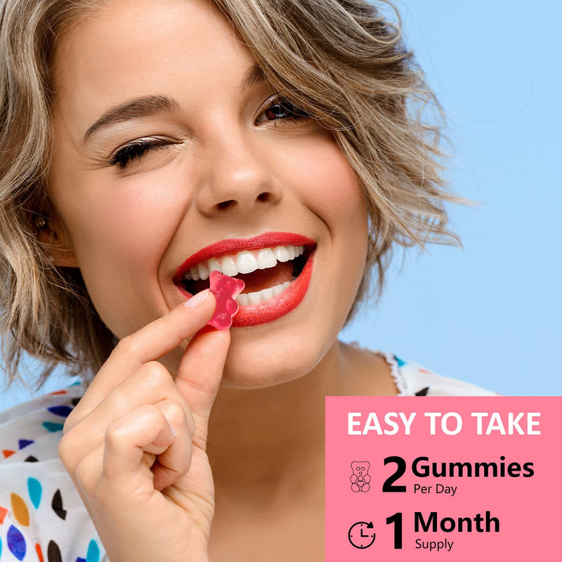 Calcium Gummies for Women 1200 mg, 60 Count | Calcium Chewables with Vitamin D3 Magnesium Zinc, Vegan, Sugar Free, Gluten Free