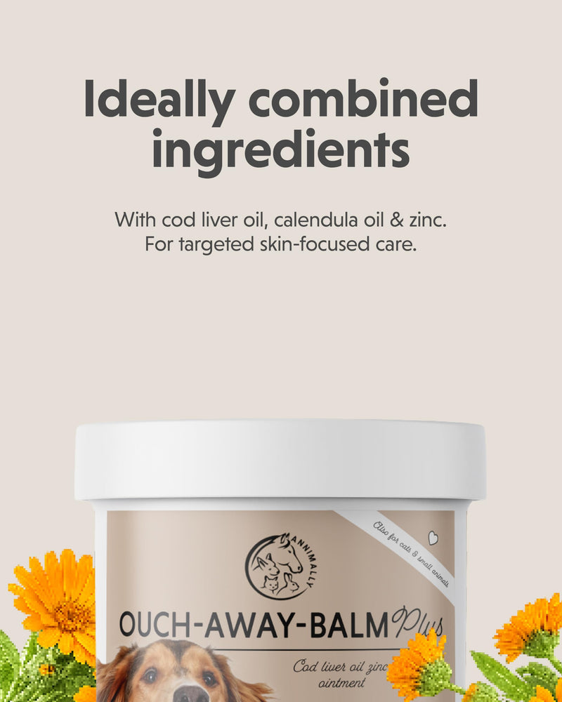 Annimally Skin Care Balm for Dogs 50 g | Skin balm with zinc, cod liver oil, rapeseed oil & calendula, for minor scratches, made in Germany