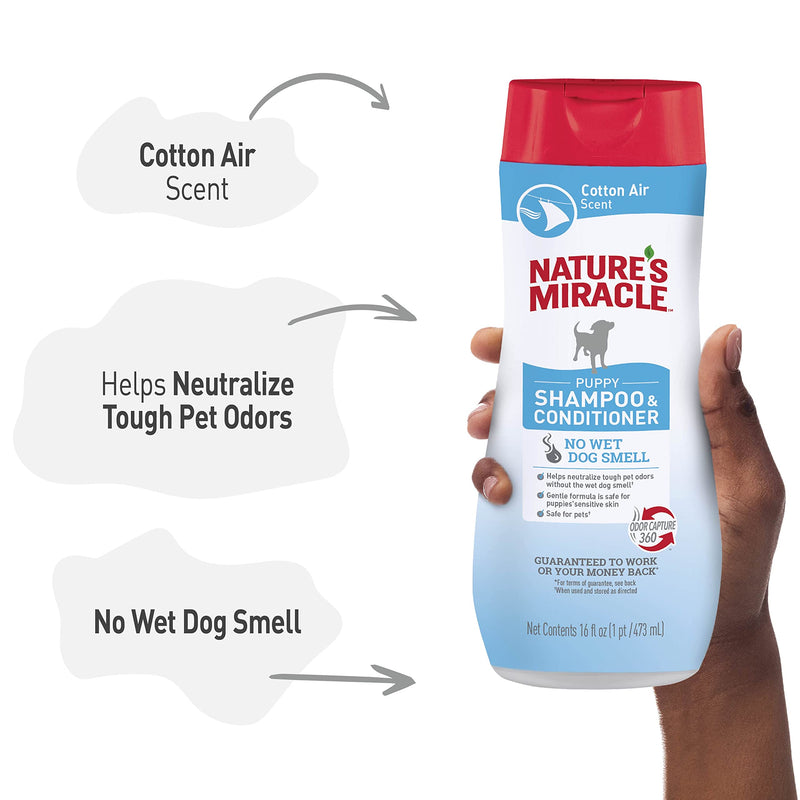 Nature’s Miracle Puppy Shampoo & Conditioner, 16 Ounces, Cotton Breeze Scent 16 oz - BeesActive Australia