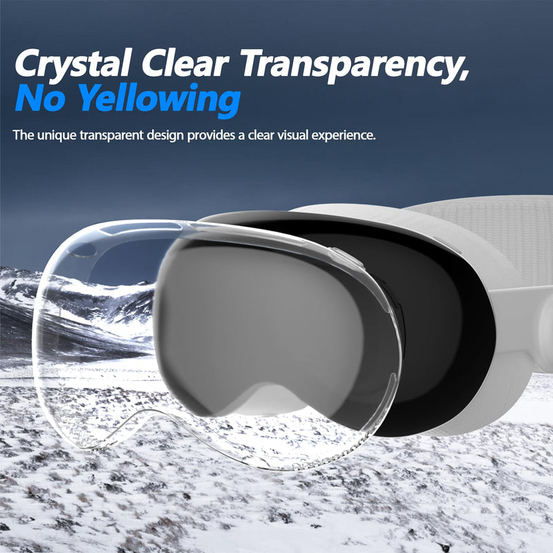 TUVATU for Vision Pro Screen Protective Case Clear, Not Yellowing, Slim TPU Shockproof Anti-Scratch Soft Front Protector Transparent Headset Cover for VR Accessories - BeesActive Australia