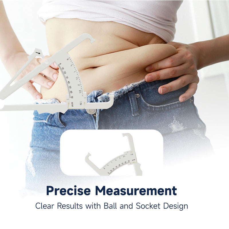 2 Pcs Fat Calipers Body Fat Handheld BMI Body Fat Measurement Tool Skinfold Caliper for Accurate Body Fat Measuring Ideal for Weight Loss and Fitness Body Fat Calipers for Men and Women - BeesActive Australia