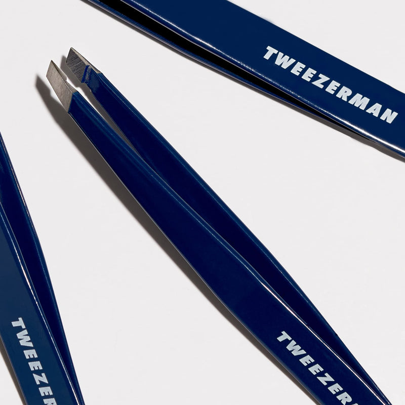 Tweezerman Exclusive Evening Blue Slant Tweezer - Hair Removal Tweezers, Stainless Steel - BeesActive Australia