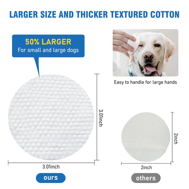 Dog Eye Wipes, Tear Stain Wipes for Dogs, Big & Thick Cat Eye Wipes for Dogs, Mild Ingredient,Texturized & Presoaked Pet Eye Cleaner Pad for Discharge Crust Booger,100 Ct,Unscented Unscented 01-Eye Wipes 3" 100pcs - BeesActive Australia