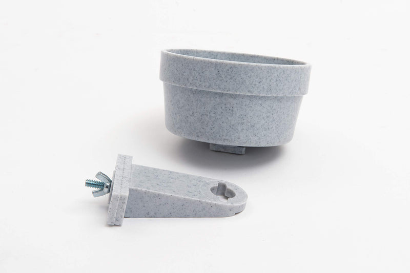 Lixit Quick Lock Removable Cage Bowls for Rabbits, Birds, Dogs, Cats, Gunea Pigs and Other Small Animals. (20oz, Granite) 20oz - BeesActive Australia