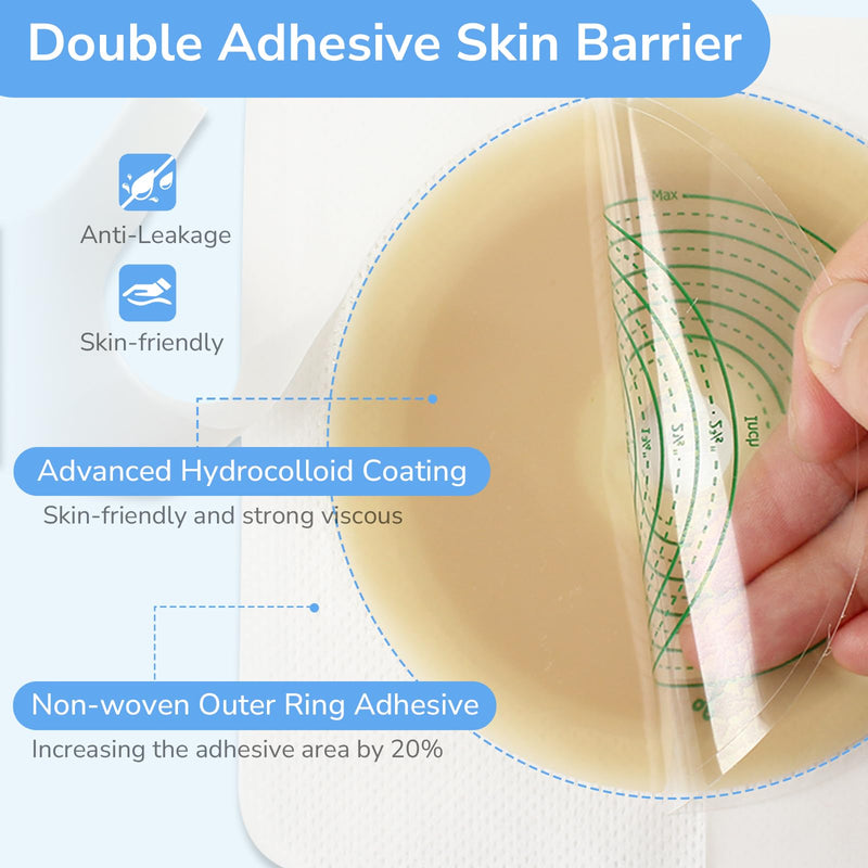 10pcs Skin Barrier with Non-Woven Border for Two Piece Colostomy Bags, Cut-to-Fit, 70mm Max - BeesActive Australia