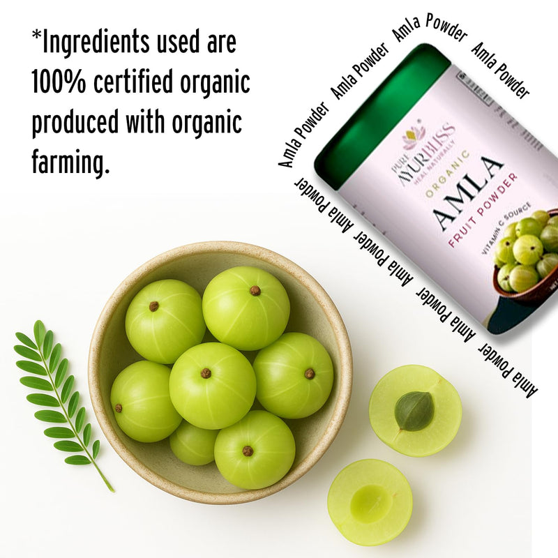 100% Organic Amla Powder, Ayurvedic Blend for Digestive Health, Vegan & Gluten-Free Nutrition, Natural Vitamin C Source for Hair, Skin, & Daily Wellness Vitality - 8oz Tin Box | Tin Box 8 Ounce (Pack of 1)
