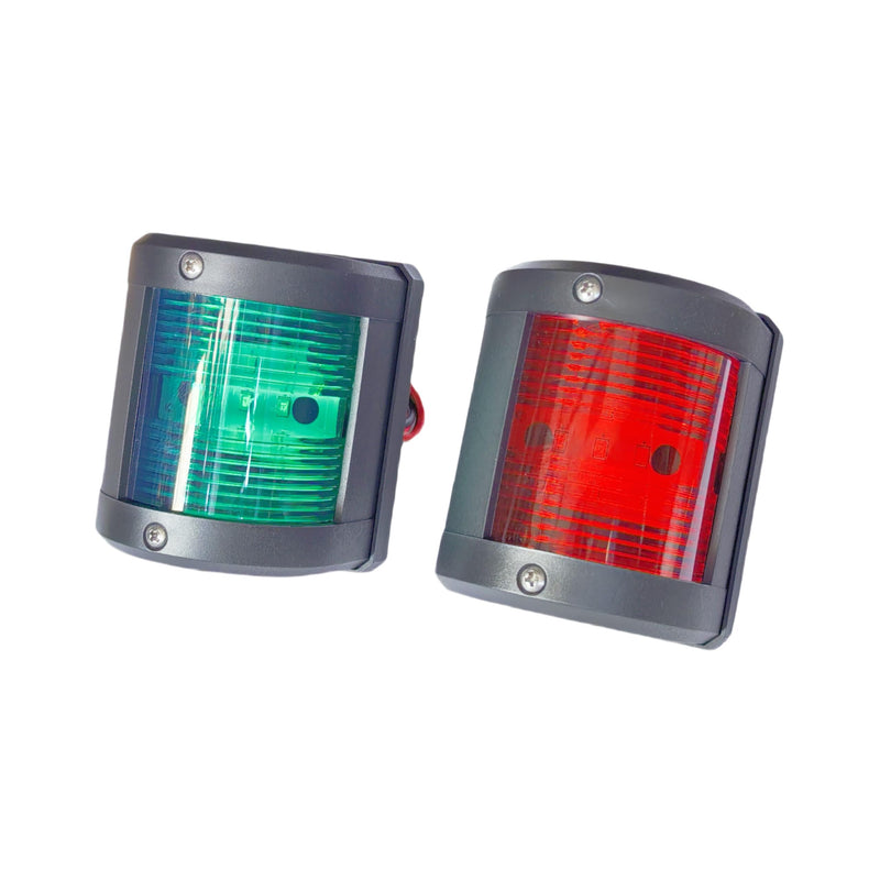 Boat 12V/24V Navigation Signal Light, IP66 Waterproof LED Indicator Red & Green (Pair) for Marine Yacht Accessories (Red+Green) Red+Green
