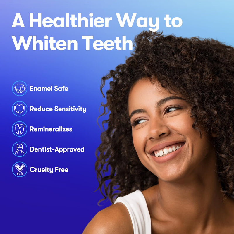 MySmile Teeth Whitening Strips 14 Treatments Kit, Hydroxyapatite-Infuse White Strips, Non-Sensitive Teeth Whitening with Soothing Natural Ingredients, Enamel-Safe, Residue-Free, Non-Slip(28 Count) 28 Count (Pack of 1) - BeesActive Australia