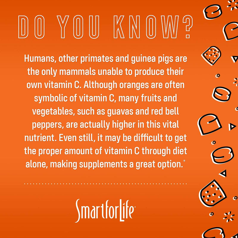 Smart for Life Vitamin C Gummies - Plant-Based Vegan Vitamin C Gummies Natural Orange Flavor - Immune Support Gummies for Adults and Kids - Non-GMO - Dietary Supplement - 30 Count | Plant Based Vegan Gummies - Immune Support for Adults and Kids - Non-G...