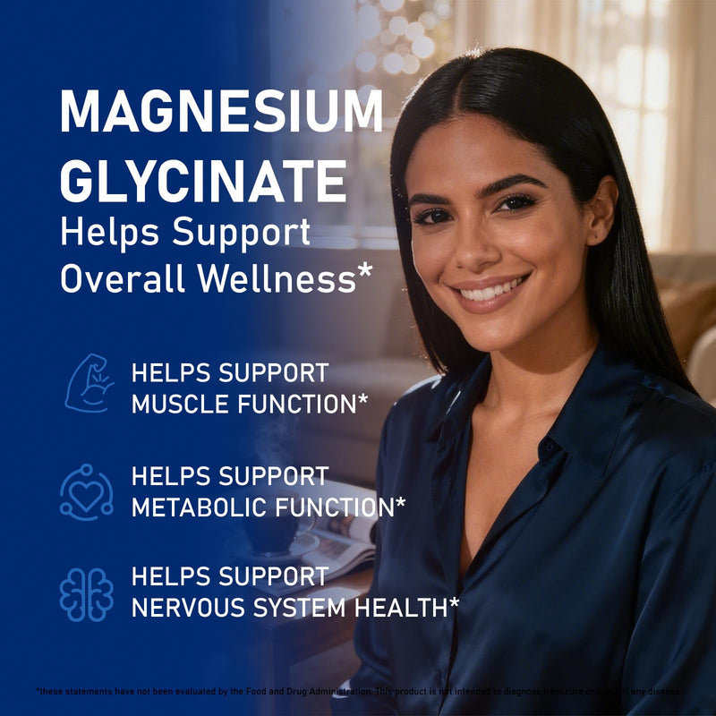 Magnesium Glycinate Gummies 400mg, Vegan Blueberry Flavor, 60 Count | Chewable Magnesium Supplement with Vitamin B6、D3 & E, Sleep & Relaxation Support, Convenient Gummy Format for Adults