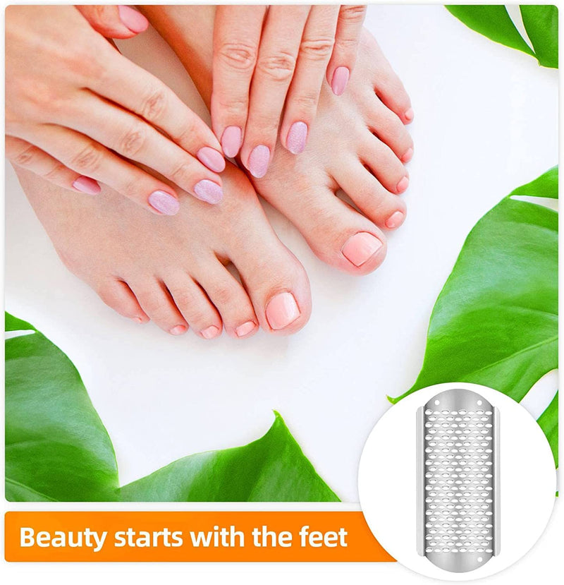 12 Pack Foot File Callus Remover Replacement: Stainless Steel Foot Rasp for Feet Detachable Foot Scrubber Pedicure Tools Hard Skin Remove Big Hole for Wet and Dry Feet Silver 1 Count (Pack of 12) - BeesActive Australia