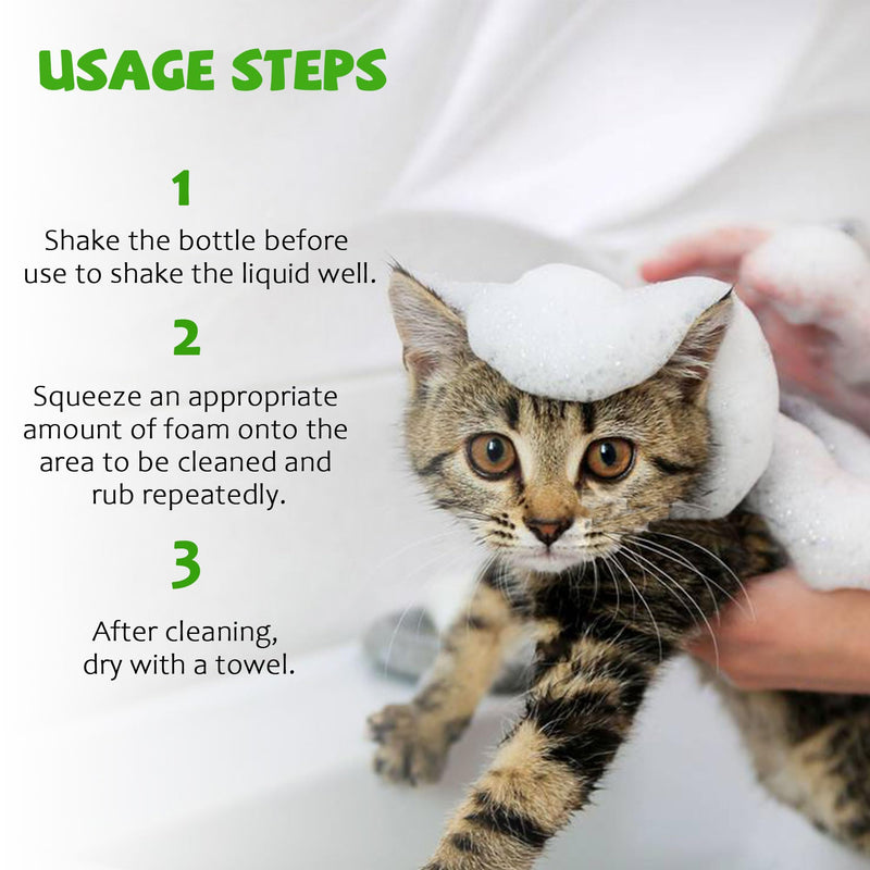 Waterless Cat Shampoo No Rinse Kitten Shampoo, Easy Cat Bath Cleaning Fur Lick Safe - Hypoallergenic Cat Shampoo for Long and Short Hair - BeesActive Australia