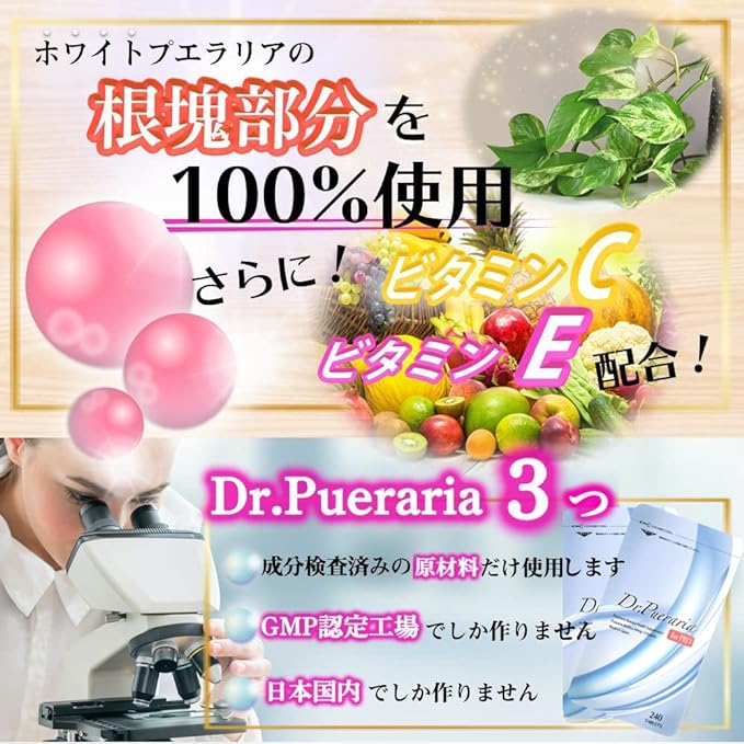 High Purity Pueraria Mirifica Made in Japan Pueraria Supplement Dr. Pueraria for PRO 240 tablets 1 bag - BeesActive Australia