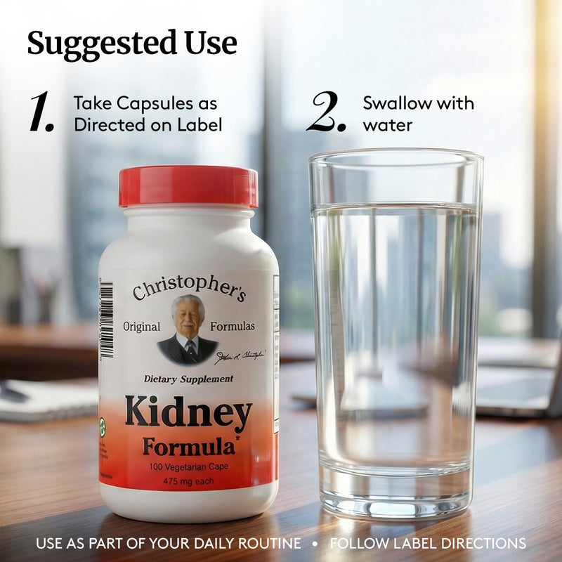 Christopher's Original Formulas Kidney Formula - Cleanse Detox & Repair Formula - Herbal Blend Support - Pack of 3 100 Count (Pack of 3)